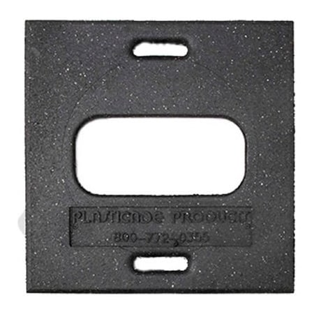 Plasticade Products 20 Lb. Recycled Rubber Base For Gemstone Vertical Panel, Barricade & Parking Signs, Black 400-B-20R